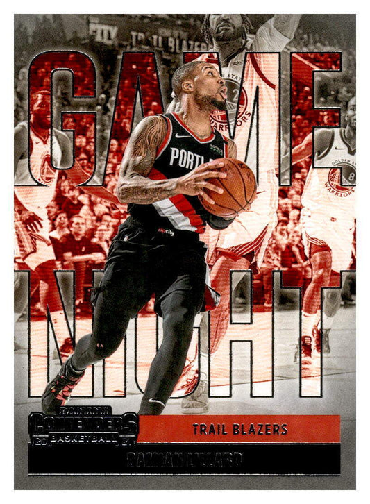 2020 Panini Contenders #2 Damian Lillard Game Night Ticket Red