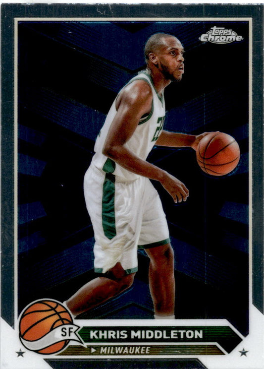 2023-24 Topps Chrome Basketball #67 Khris Middleton Milwaukee Bucks