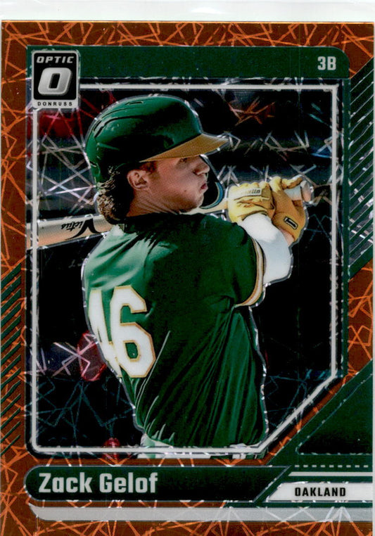 2024 Donruss Orange Velocity Prizm #83 Zack Gelof Oakland Athletics