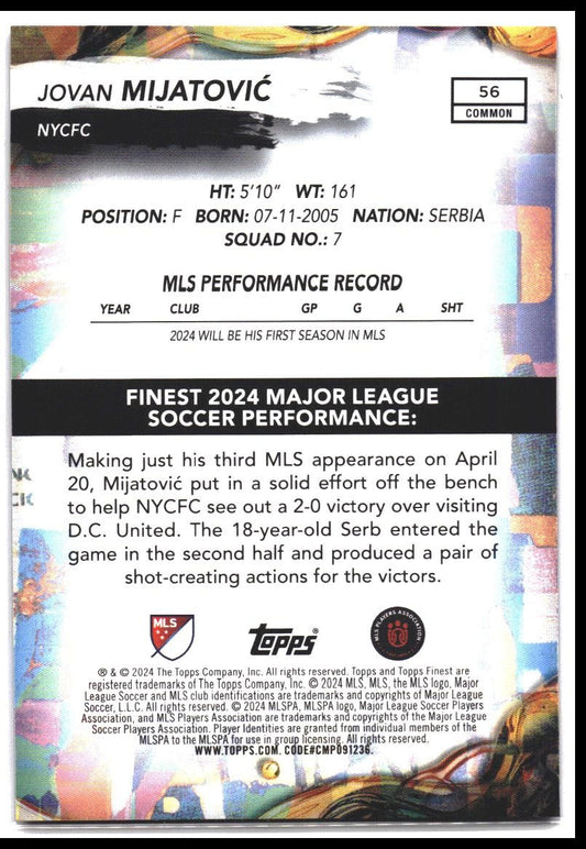 2024 Finest MLS #56 Jovan Mijatović
