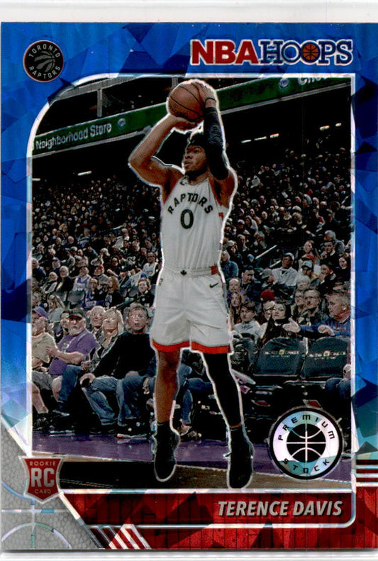 2019 Hoops Premium Stock Blue Cracked Ice #257  Terence Davis Toronto Raptors