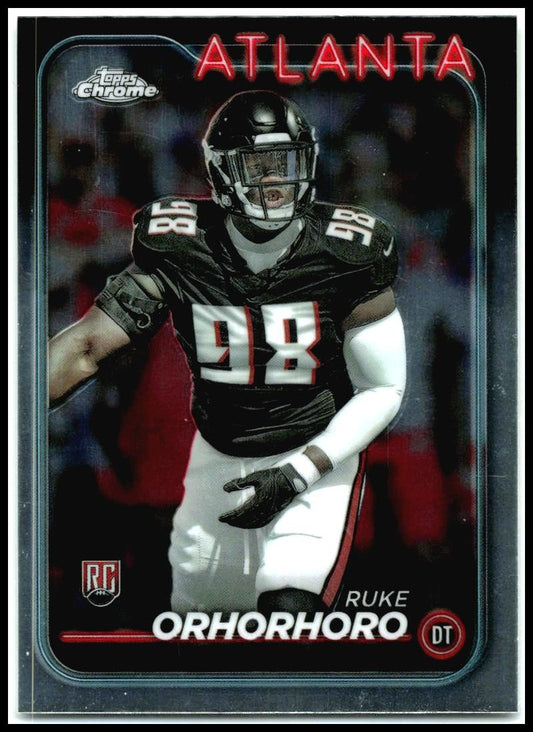 2024 Topps Chrome #279 Ruke Orhorhoro Rookie Atlanta Falcons