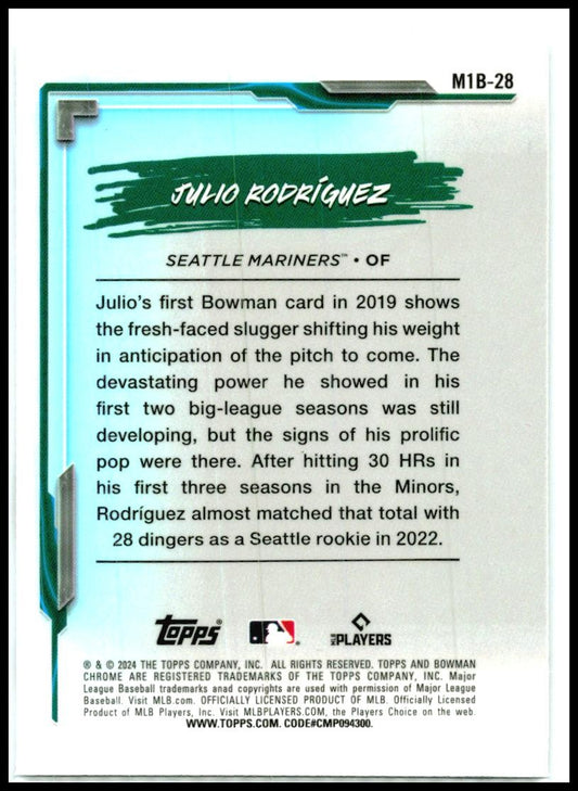 2024 Bowman Chrome My 1st Bowman Mojo #M1B-28 Julio Rodríguez Mariners