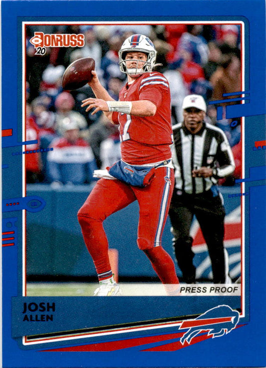 2020 Donruss Press Proof Blue #40 Josh Allen Buffalo Bills