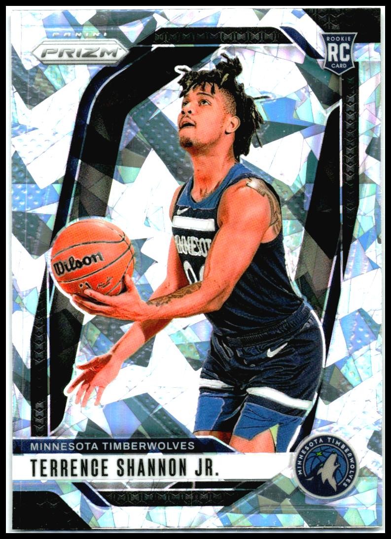 2024-25 Panini Prizm Prizms Ice #224 Terrence Shannon Jr. Minnesota Timberwolves