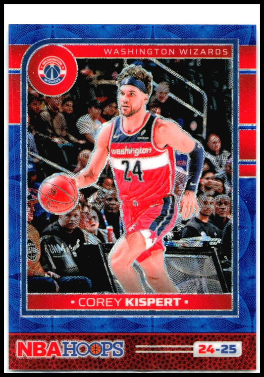 2024-25 Hoops Blue Scope #142 Corey Kispert #/99 Washington Wizards