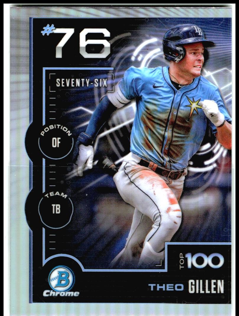 2025 Bowman Bowman Scouts Top 100 #BTP-76 Theo Gillen Tampa Bay Rays