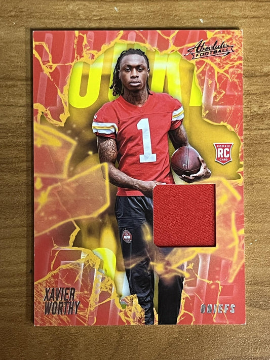 2024 Panini Absolute Rookie Force #RF-XWY Xavier Worthy Kansas City Chiefs