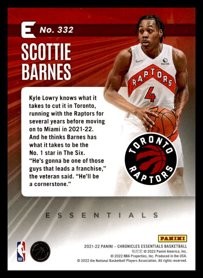 2021 Panini Chronicles #332 Scottie Barnes