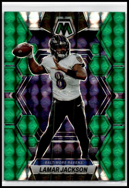 2023 Panini Mosaic Green Mosaic #13 Lamar Jackson Baltimore Ravens