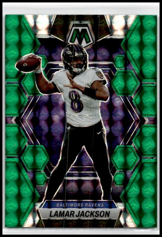 2023 Panini Mosaic Green Mosaic #13 Lamar Jackson Baltimore Ravens