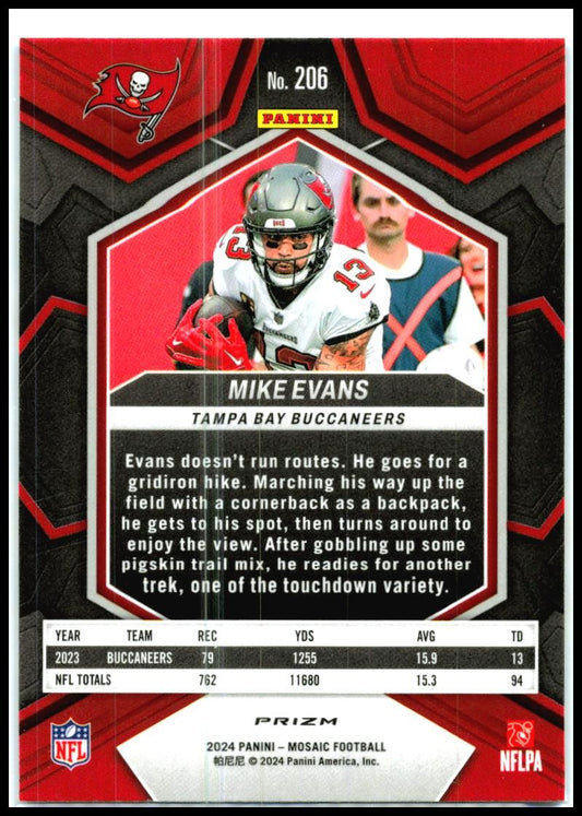 2024 Panini Mosaic Mosaic Reactive Blue #206 Mike Evans Tampa Bay Buccaneers