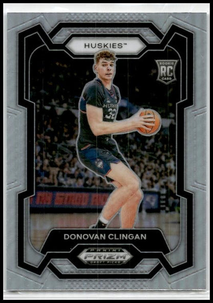 2024 Panini Prizm Draft Picks Silver #95 Donovan Clingan Connecticut Huskies