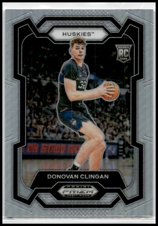 2024 Panini Prizm Draft Picks Silver #95 Donovan Clingan Connecticut Huskies