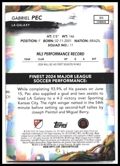 2024 Finest MLS #30 Gabriel Pec