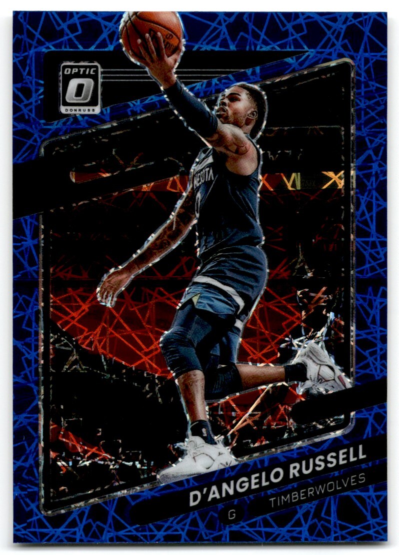 2021-22 Blue Velocity Prizm D'Angelo Russell Minnesota Timberwolves #56