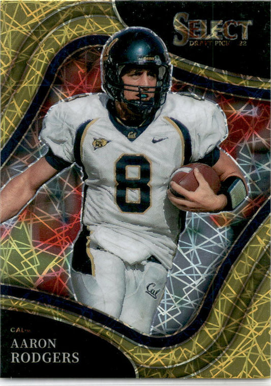 2022 Panini Select Draft Picks Gold Lazer #126 Aaron Rodgers  California / Jets
