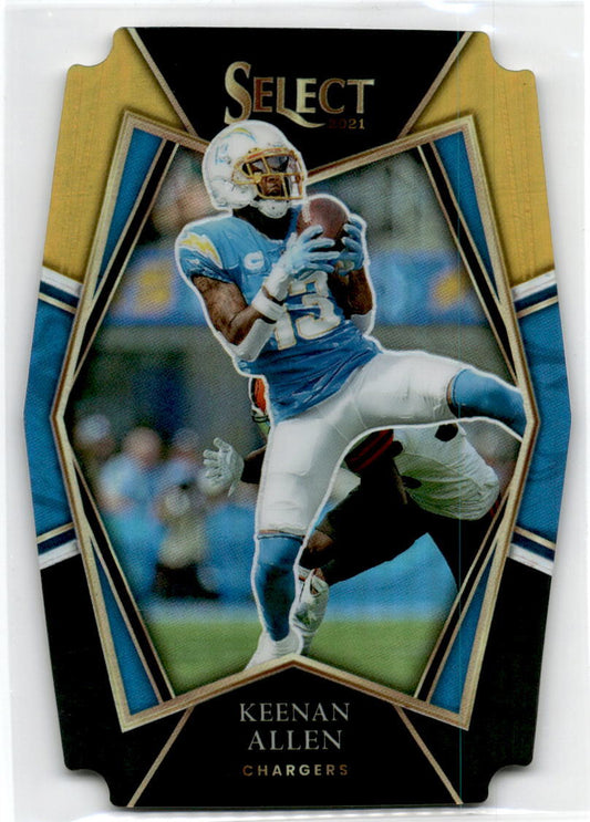 2021  Select Black and Gold Prizm Die Cut #119 Keenan Allen Los Angeles Chargers