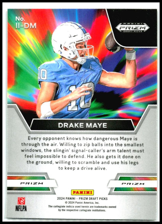 2024 Panini Prizm Draft Picks Instant Impact Green #II-DM Drake Maye New England