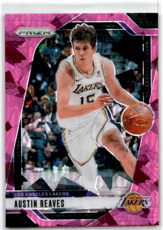 2024-25 Panini Prizm Prizms Pink Ice #26 Austin Reaves Los Angeles Lakers