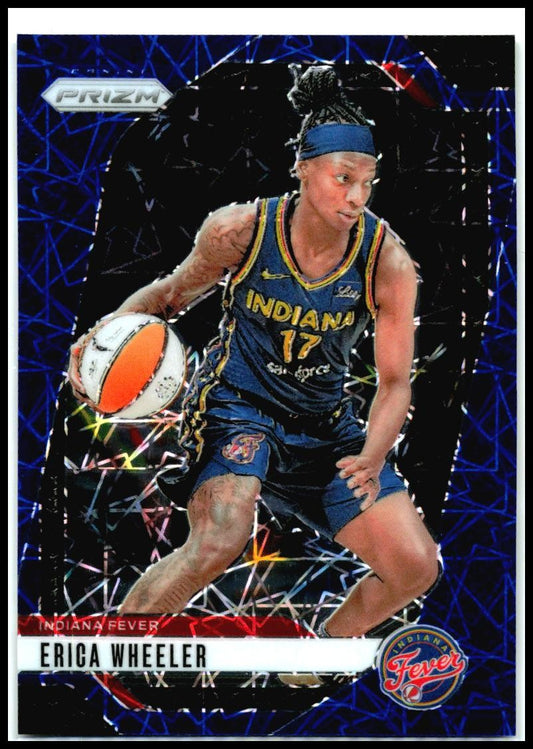 2024 Panini Prizm WNBA Blue Velocity Prizms #61 Erica Wheeler Indiana Fever