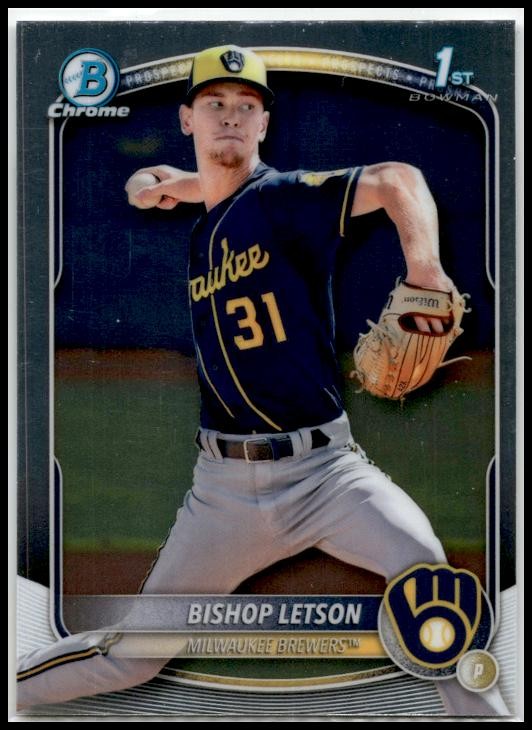 2025 Bowman Prospects #BP-30 Bishop Letson Milwaukee Brewers