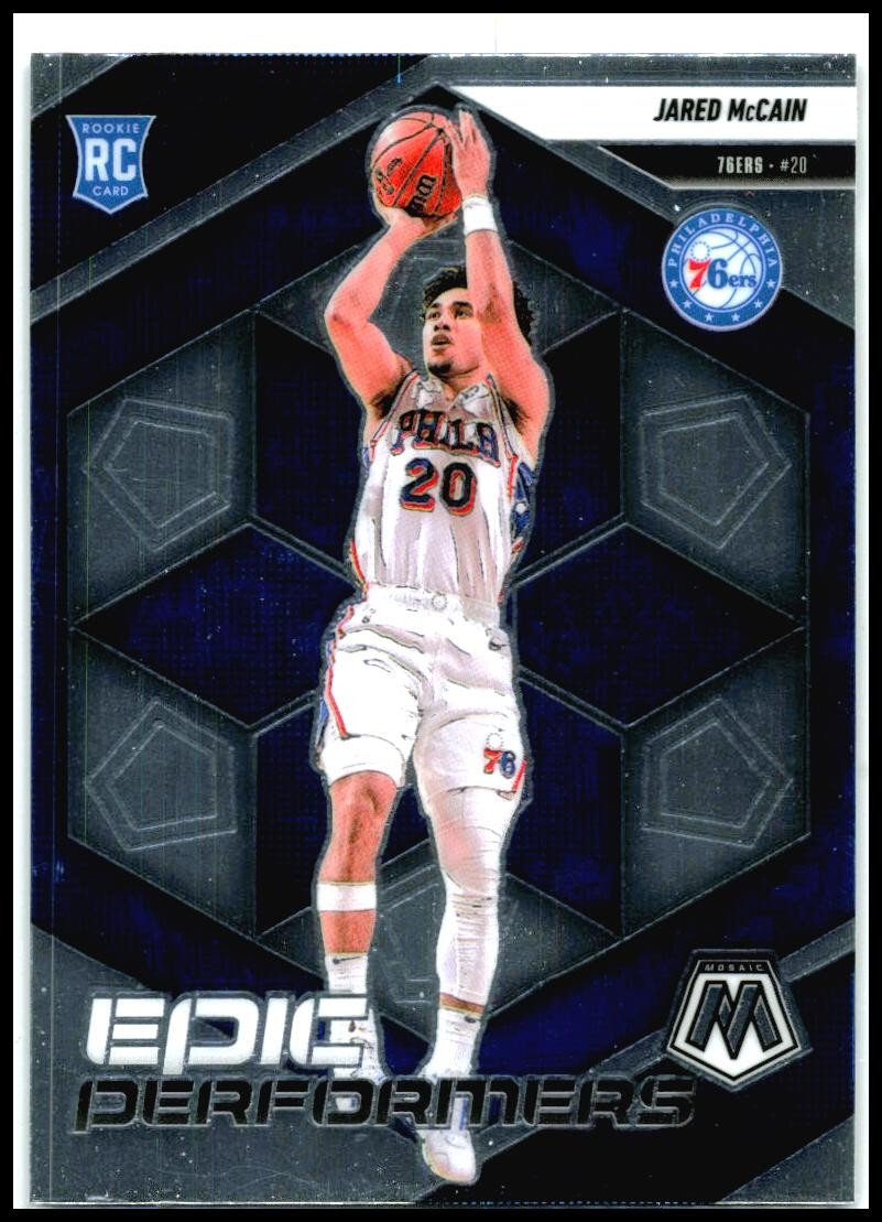 2024-25 Panini Mosaic Epic Performers Mosaic #13 Jared McCain Philadelphia 76ers