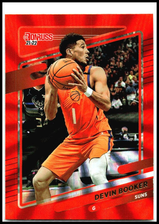 2021-22 Donruss Holo Orange Laser #200 Devin Booker Phoenix Suns
