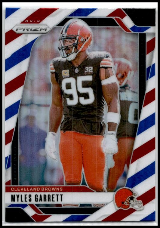 2024 Panini Prizm Red White and Blue #69 Myles Garrett Cleveland Browns