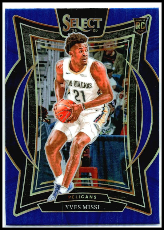2024-25 Panini Select Blue Prizm #88 Yves Missi Rookie New Orleans Pelicans