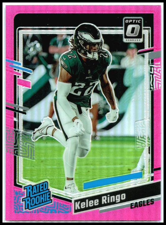 2023 Donruss Optic Pink #282 Kelee Ringo Rookie Philadelphia Eagles