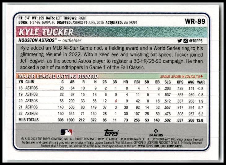 2023 Topps Big League #240 Kyle Tucker Houston Astros