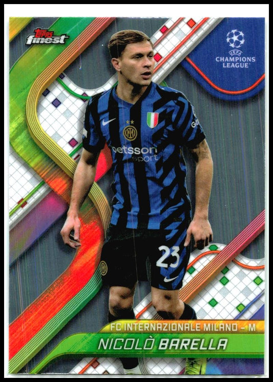 2024-25 topps finest uefa #67 Nicolo Barella
