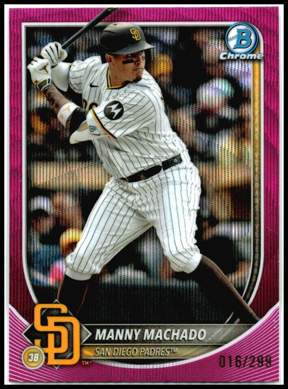2025 Bowman Chrome Fuchsia #6 Manny Machado #/299 San Diego Padres