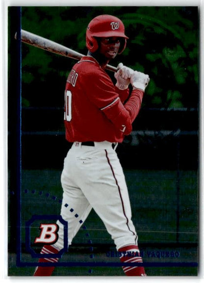 2022 Bowman Heritage Base Foil Variations #94FV-CV Cristhian Vaquero Nationals