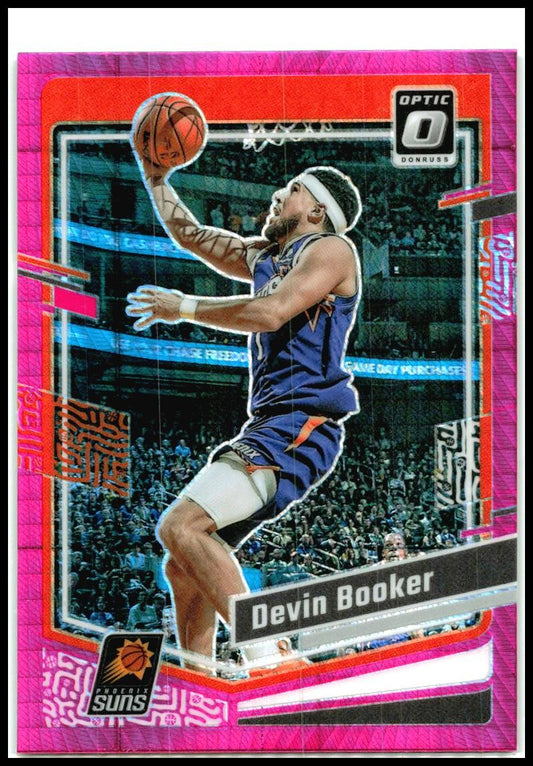 2023-24 Donruss Optic Hyper Pink #44 Devin Booker Phoenix Suns