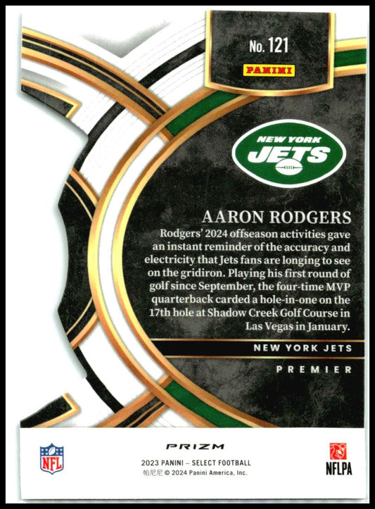 2023 Panini Select Silver Prizms Die Cuts #121 Aaron Rodgers New York Jets