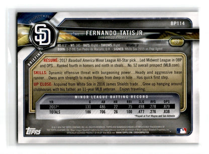 2018 Bowman Prospects Camo Fernando Tatis Jr. San Diego Padres #BP114