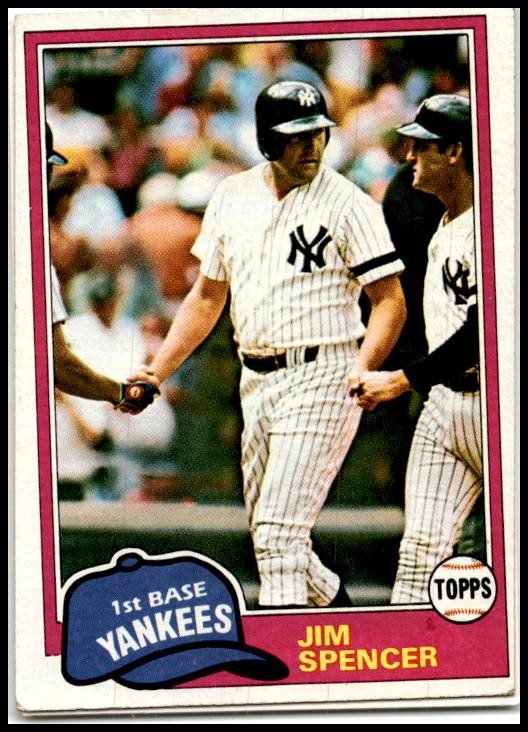 1981 Topps #435 Jim Spencer New York Yankees