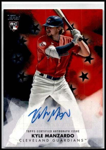 2024 Topps Update Stars Autographs Black #BSA-KM Kyle Manzardo Auto Guardians