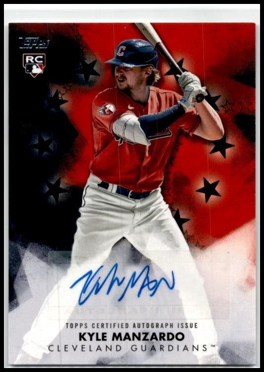 2024 Topps Update Stars Autographs Black #BSA-KM Kyle Manzardo Auto Guardians