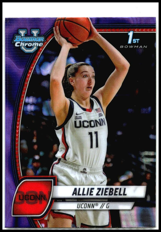 2024-25 Bowman University Chrome Purple Lava Refractor #5 Allie Ziebell Huskies