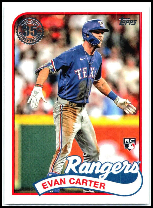 2024 Topps 1989 Topps Baseball 35th Anniversary #89B2-45 Evan Carter Texas