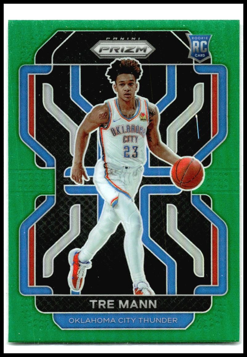 2021-22 Panini Prizm Green #274 Tre Mann Rookie Oklahoma City Thunder