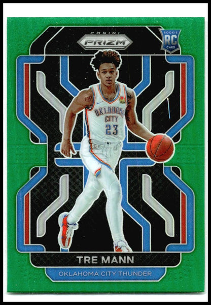 2021-22 Panini Prizm Green #274 Tre Mann Rookie Oklahoma City Thunder