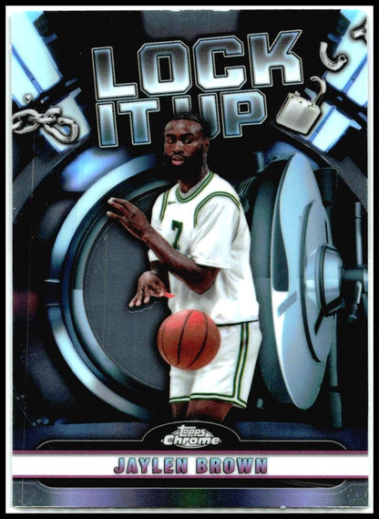 2024-25 Topps Chrome Lock It Up #LIU-1 Jaylen Brown Boston Celtics