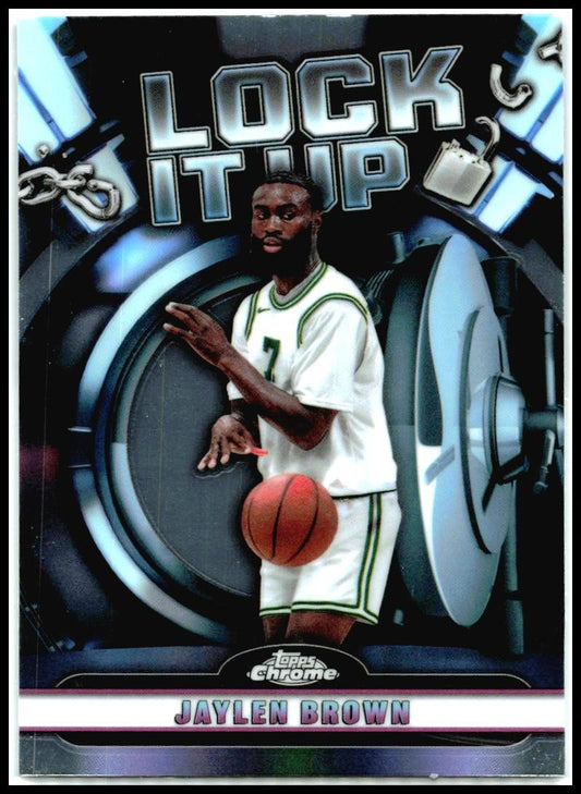 2024-25 Topps Chrome Lock It Up #LIU-1 Jaylen Brown Boston Celtics