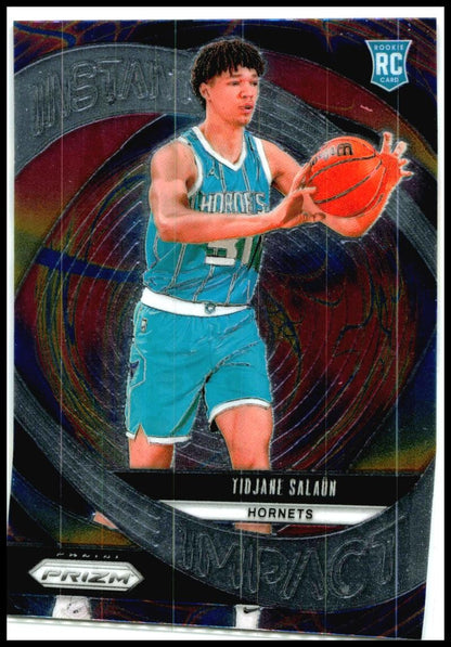2024-25 Panini Prizm Instant Impact #22 Tidjane Salaun Charlotte Hornets