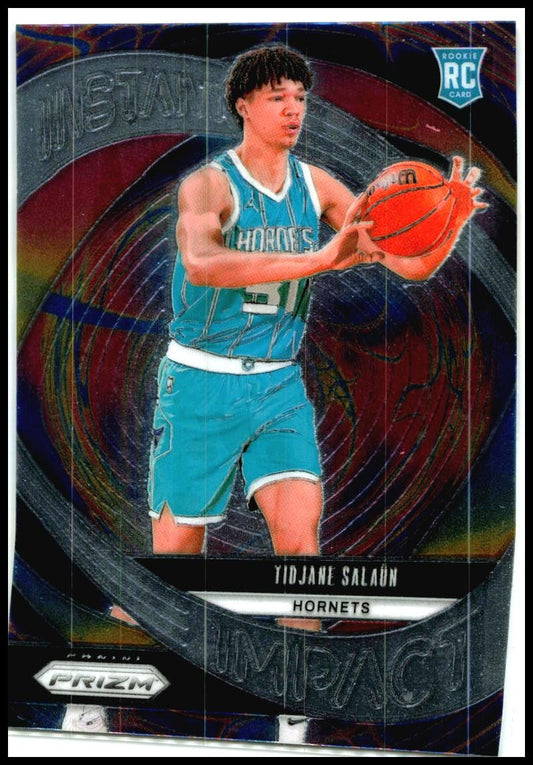 2024-25 Panini Prizm Instant Impact #22 Tidjane Salaun Charlotte Hornets
