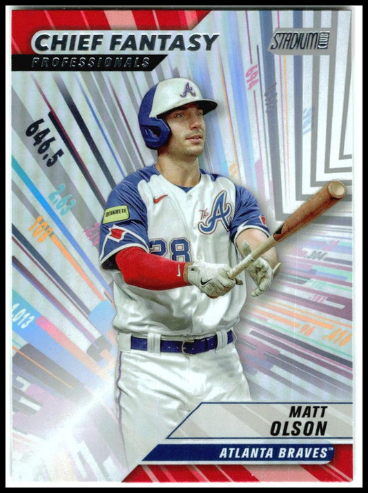 2024 Stadium Club Chief Fantasy Professionals #CFPRO-1 Matt Olson Atlanta Braves